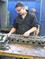 Auto Maintenance class - Smaller class learning of automotive maintenance through Wilson Tech